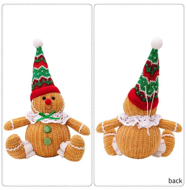 Festive Gingerbread Man Hanging Ornament for Christmas Decoration – Yellow