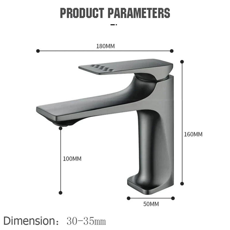 Elegant Bathroom Faucet - Single Handle for Timeless Comfort