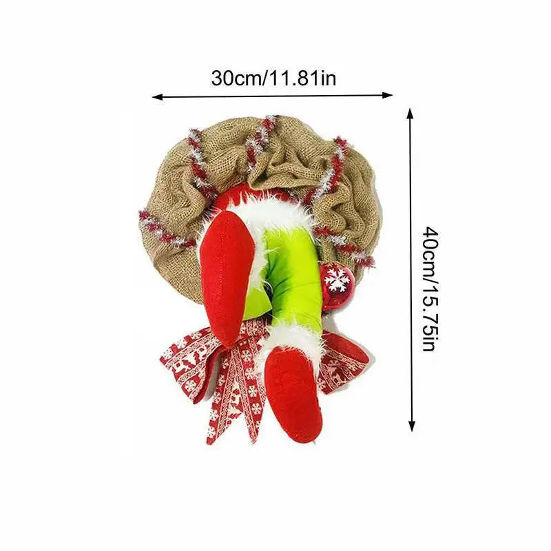 Magical Christmas Wreath - Playful Elf Legs for Festive Decoration