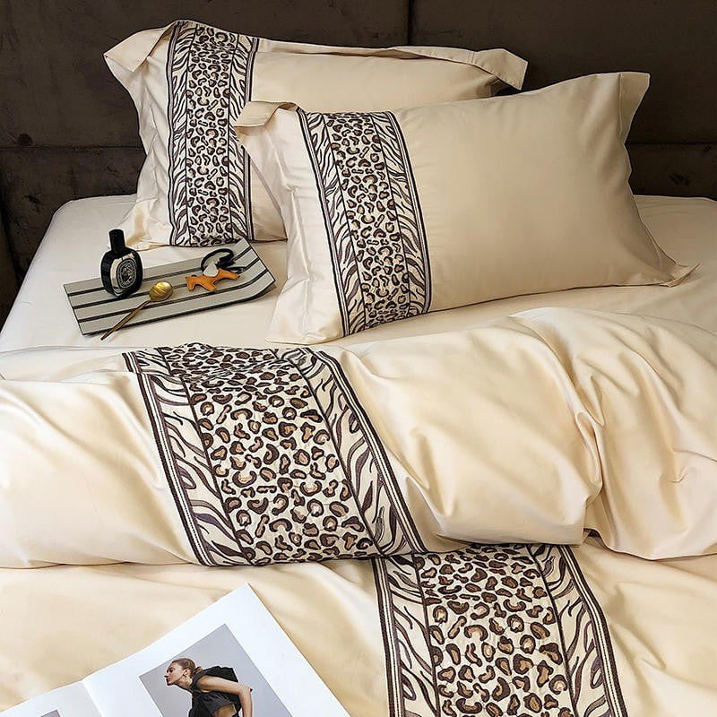 Leopard Grey – Luxury Egyptian Cotton Duvet Cover Set