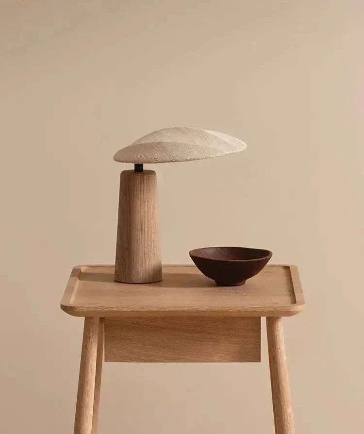 ZenGlow - Retro Wooden Lamp for Serene Illumination