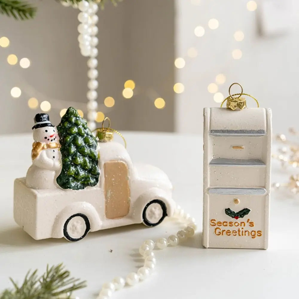 CharmingSnow Christmas Decorations – Enchanting Ceramic Christmas Hanging Decorations