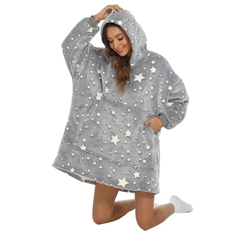 StarlightSnug - Luxury Star Hoodie for Cozy Evenings