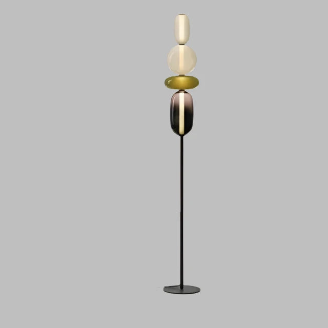 ChromaLuxe - Designer Floor Lamp with Color Accents for a Sparkling Ambiance