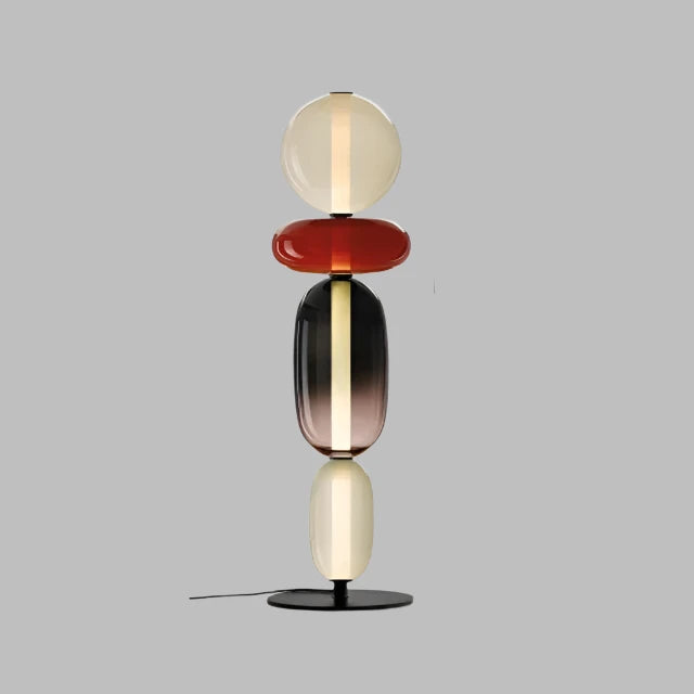 ChromaLuxe - Designer Floor Lamp with Color Accents for a Sparkling Ambiance