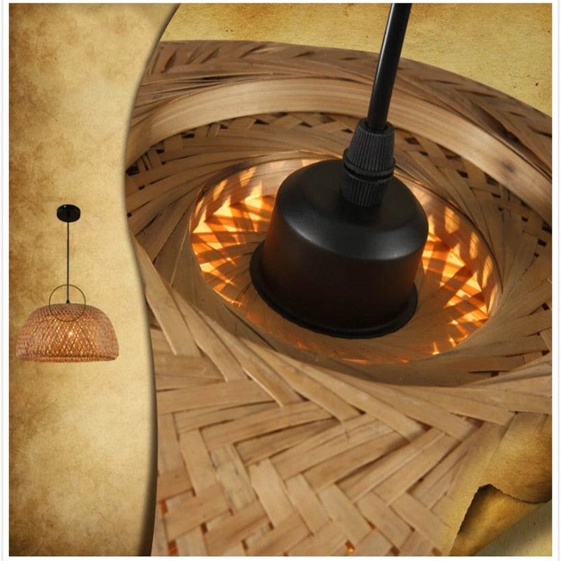 BambooLife Pendant Lamp - Hand-Woven Bamboo Lampshade for a Warm Interior