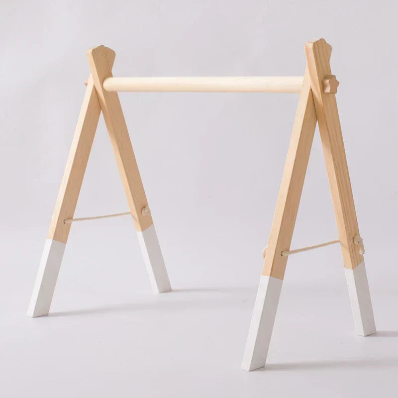 Montessori Rattle Frame - Wooden Toy with Play Objects