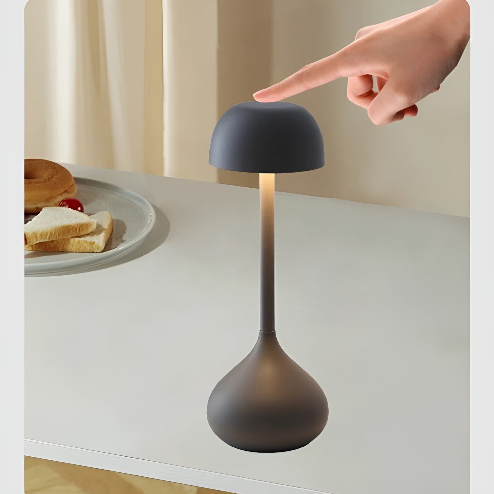 LumiTouch Wireless LED Table Lamp – Elegant, Dimmable, and Modern