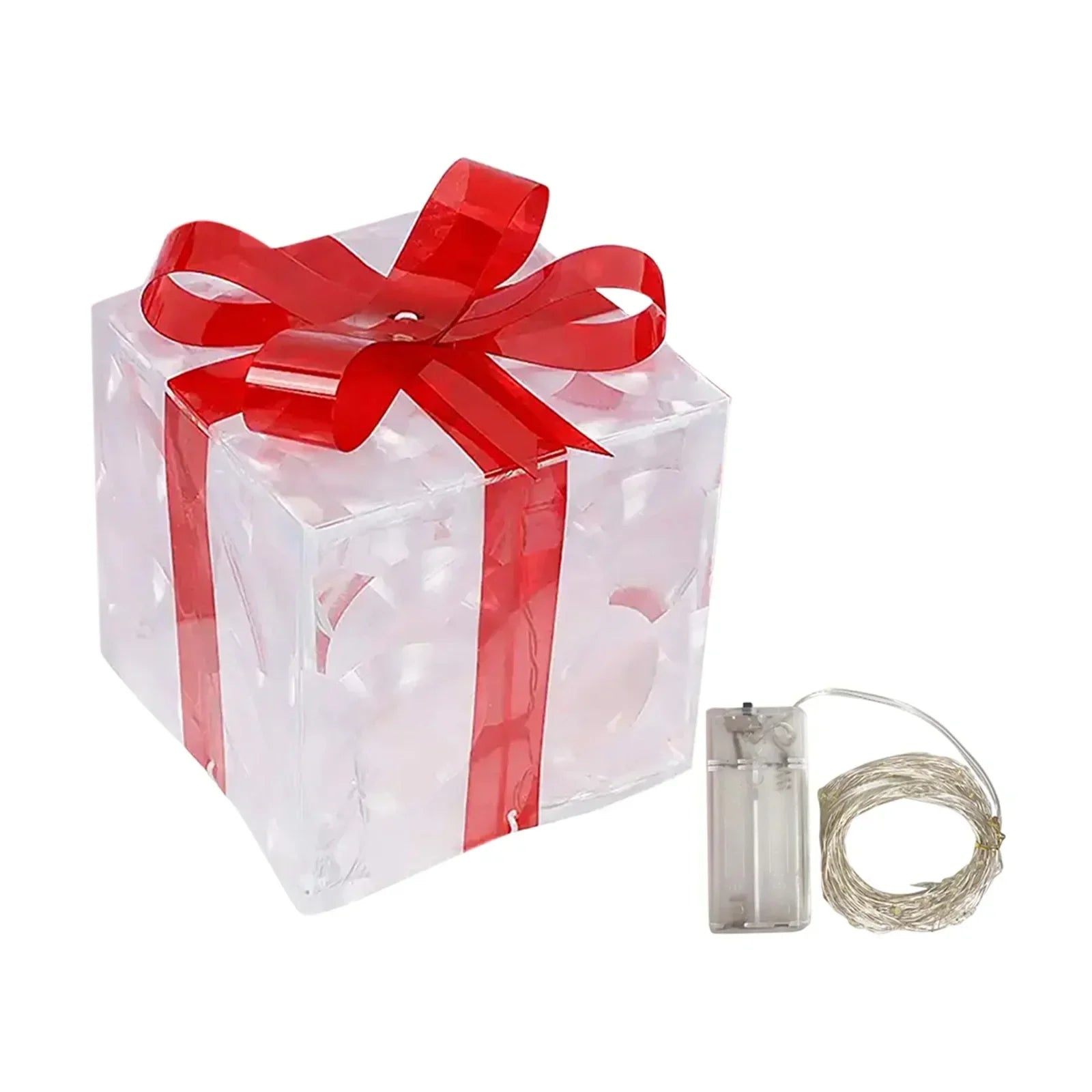EclatDeNoel Christmas Decoration - Enchanting Light-Up Christmas Gift Box