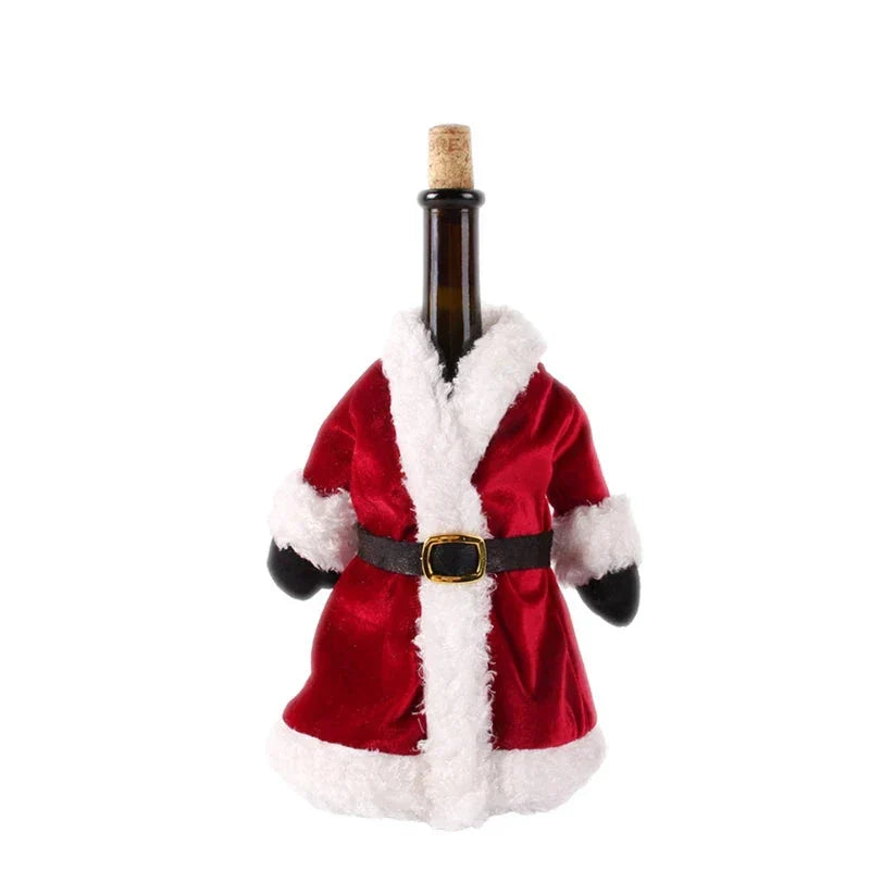 Festive Cheers Wine Bottle Cover - Elegant Wine Bottle Cover for the Holidays