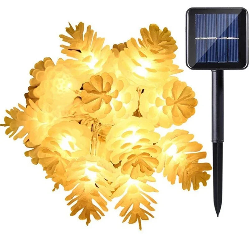 Pine Cone Solar String Lights - Magical Solar Decoration