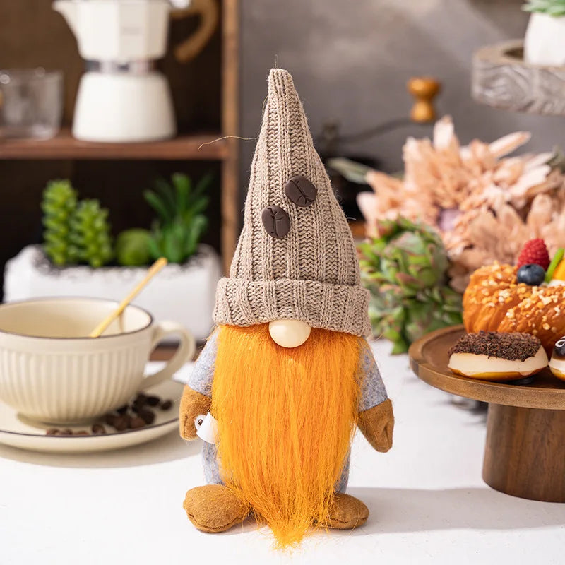 Scandinavian Coffee Gnome Dolls – Atmospheric Decoration