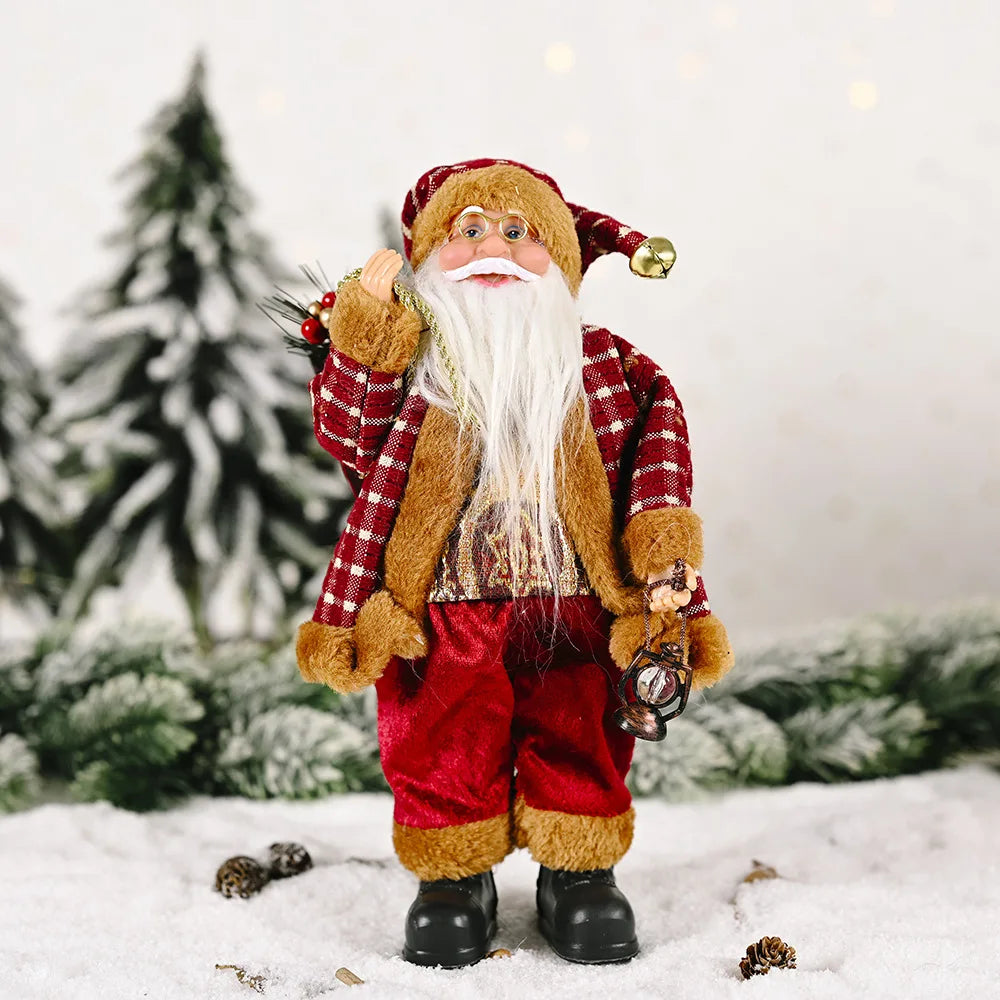 PoupeeFestive Santa Plush - Cute Santa Claus for Decoration