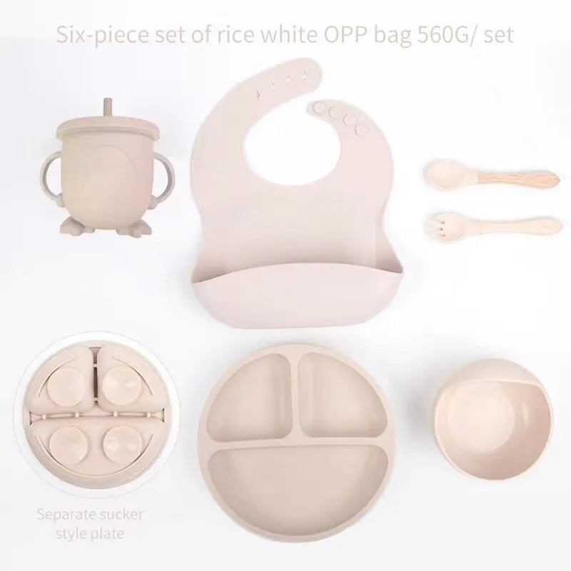 SiliconeBaby Set – Complete 6-piece Feeding Set for Babies