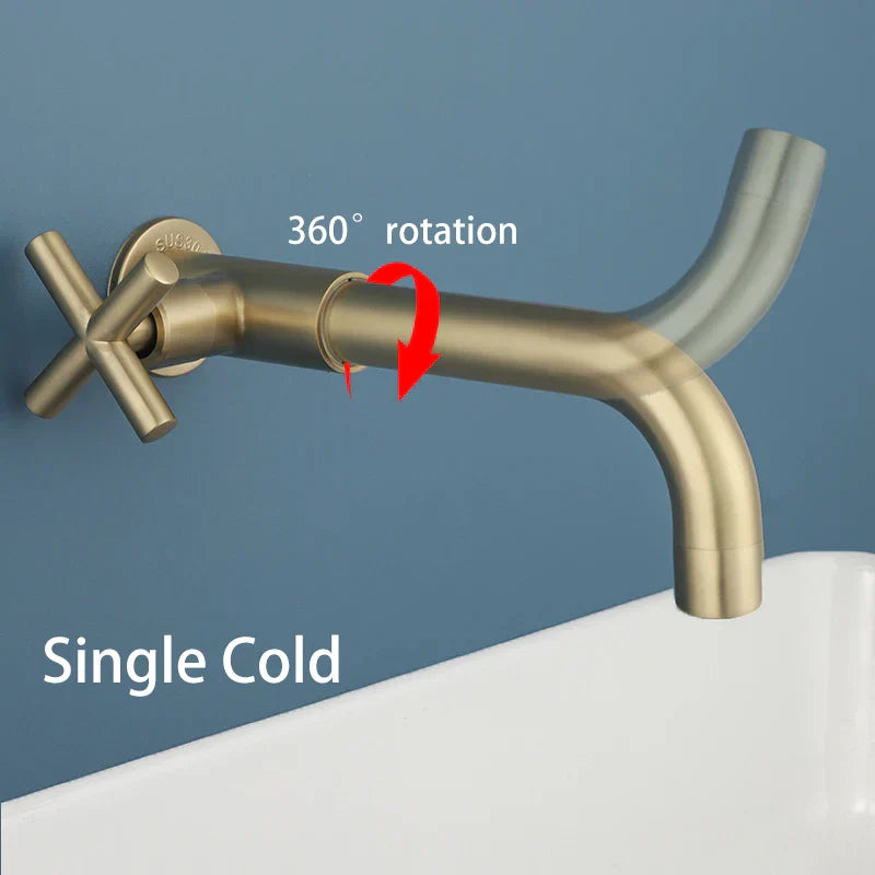 Luxury Wall-Mounted Faucet with Waterfall Design for Bathroom Renovation