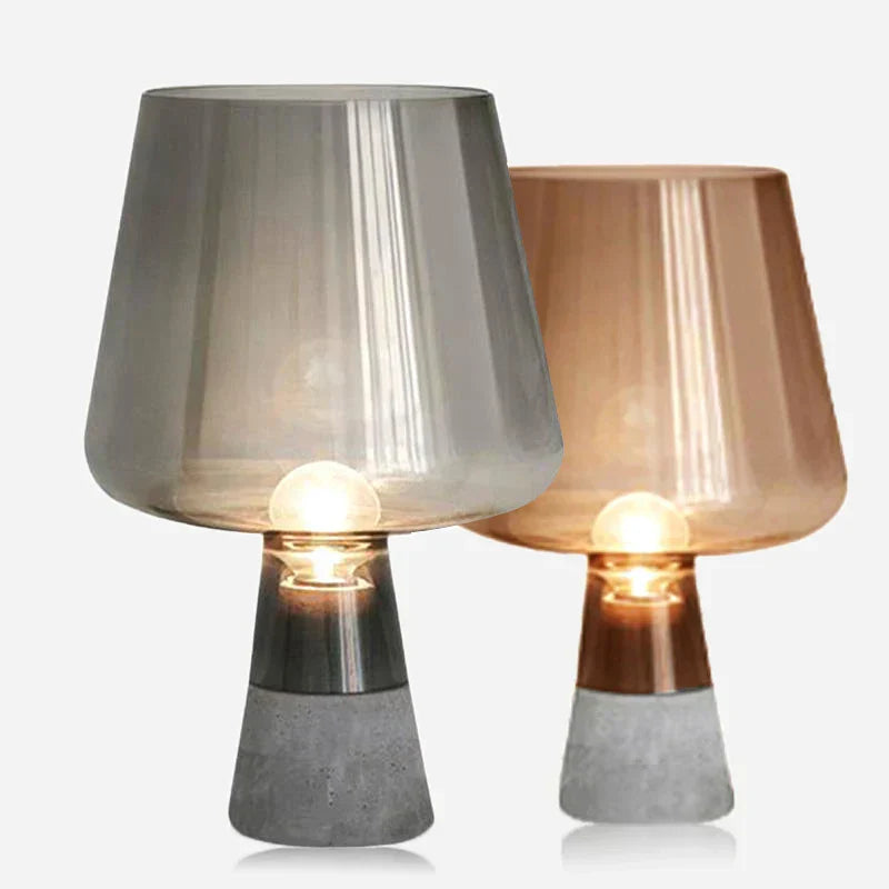 UrbanElegance - Industrial Concrete and Glass Desk Lamp