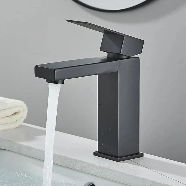 Modern Black-Silver Basin Faucet - for Luxury Bathroom Experience