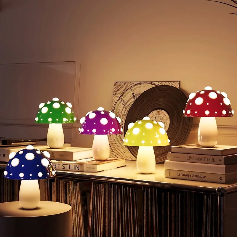 FungiLuxe - Playful Mushroom-Style LED Table Lamp