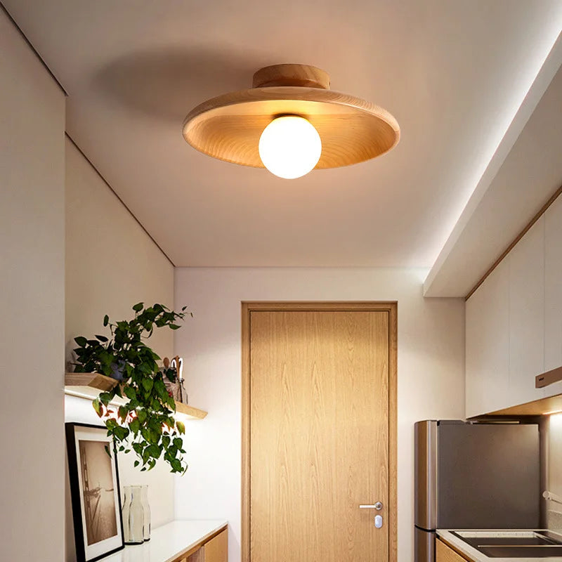 Woodland Ceiling Light - Elegant Wooden Ceiling Lamp with Warm LED Light for Your Interior