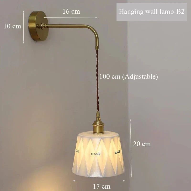 ZenGlow Light - Retro Japanese Wall Lamp with Switch
