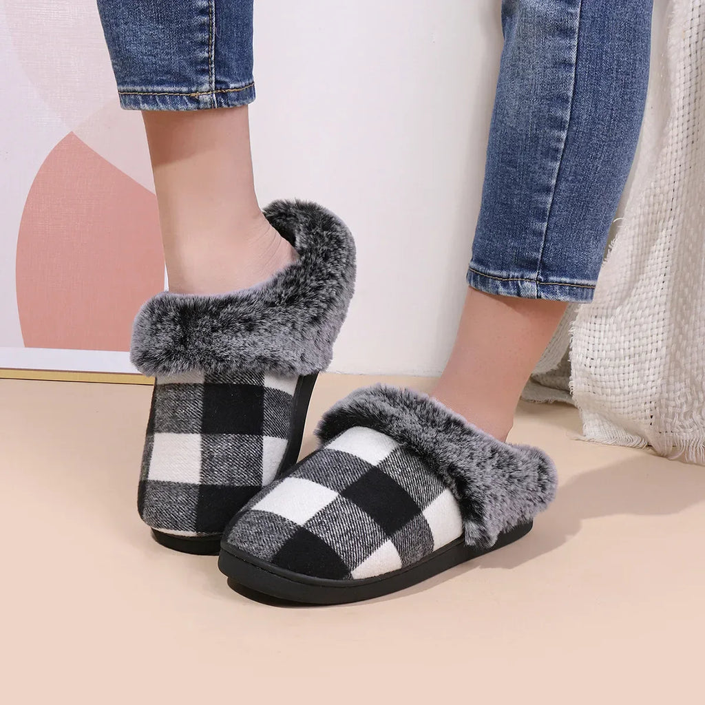 Velvet Vibes Slippers - Child-Friendly Winter Slippers Made of Wool and Cotton with Anti-Slip