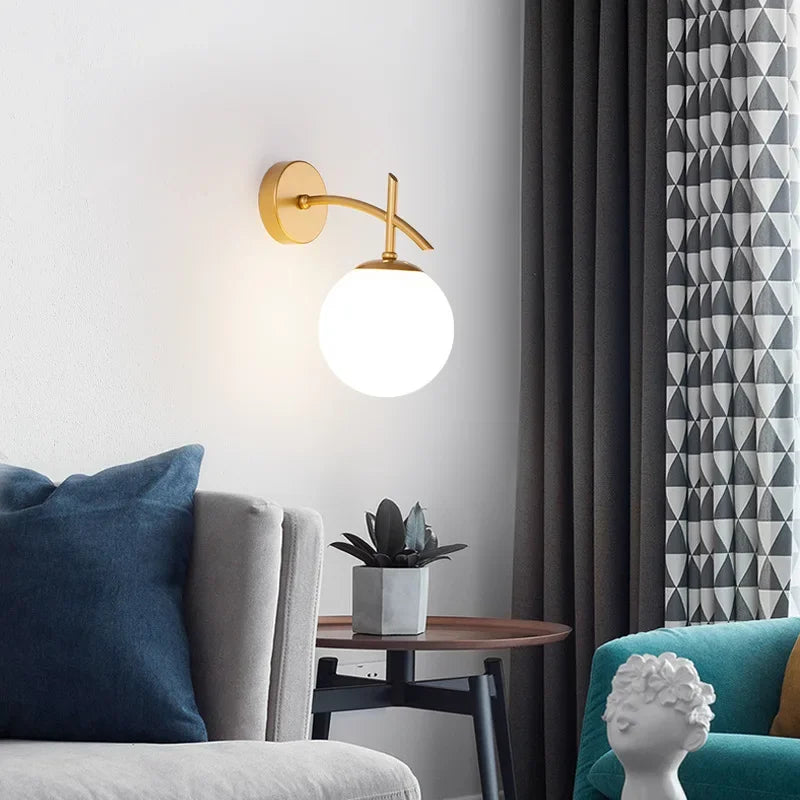 LumiSconce - Black Gold Glass Wall Lamp