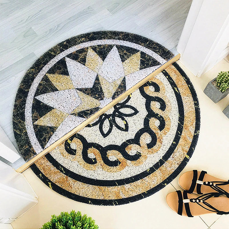 FloraMat - Elegant Half-Round Doormat for Your Home
