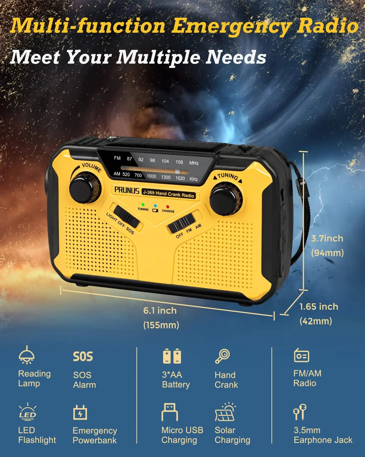 SafeSignal - Portable Emergency Radio with Charging Function