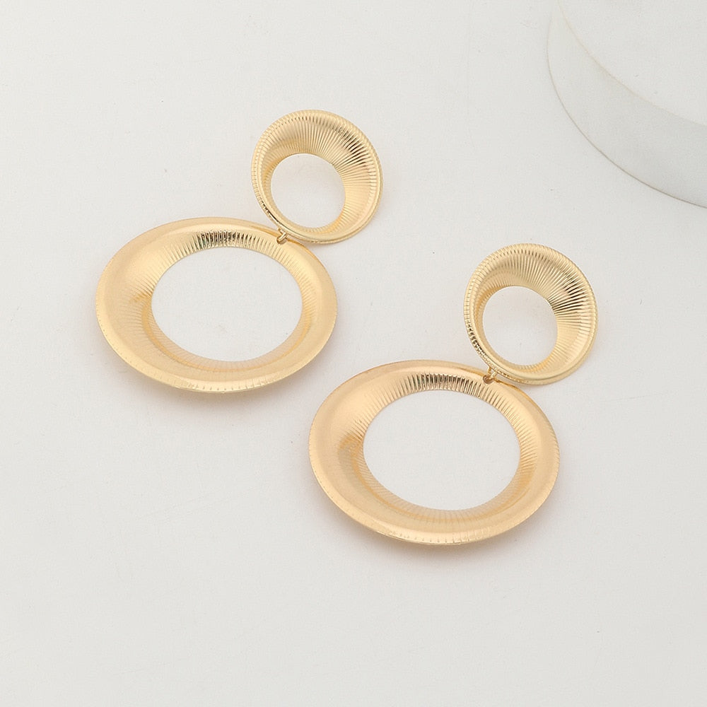 Gold Circle Earrings | Unique Statement Jewelry for a Bold Look