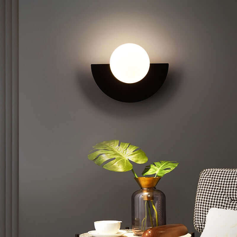 Northern Lights Charm - Half-Moon Metal Wall Lamp