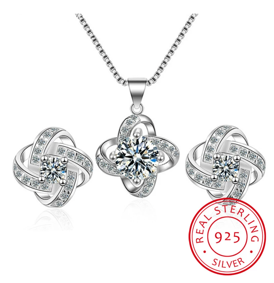 Charming Love Knot Necklace and Earrings Set | The ideal gift!