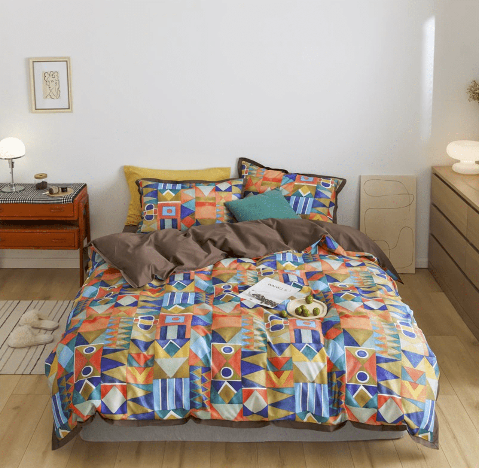 Shapes and Colors - Luxury Egyptian Cotton Duvet Cover Set