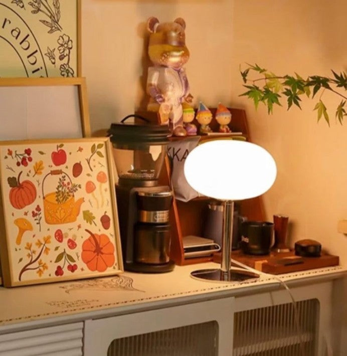 Enchanting Light – Elegant Beige LED Lamp for Atmospheric Lighting