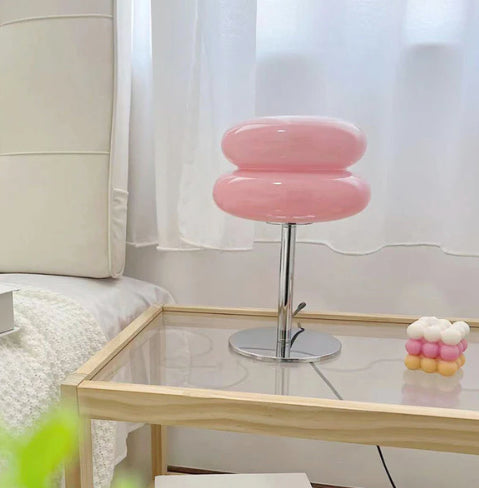 LueurRose - Elegant Dimmable Glass Table Lamp