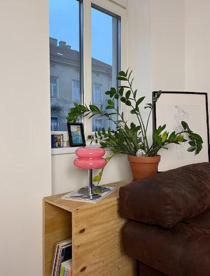 LueurRose - Elegant Dimmable Glass Table Lamp