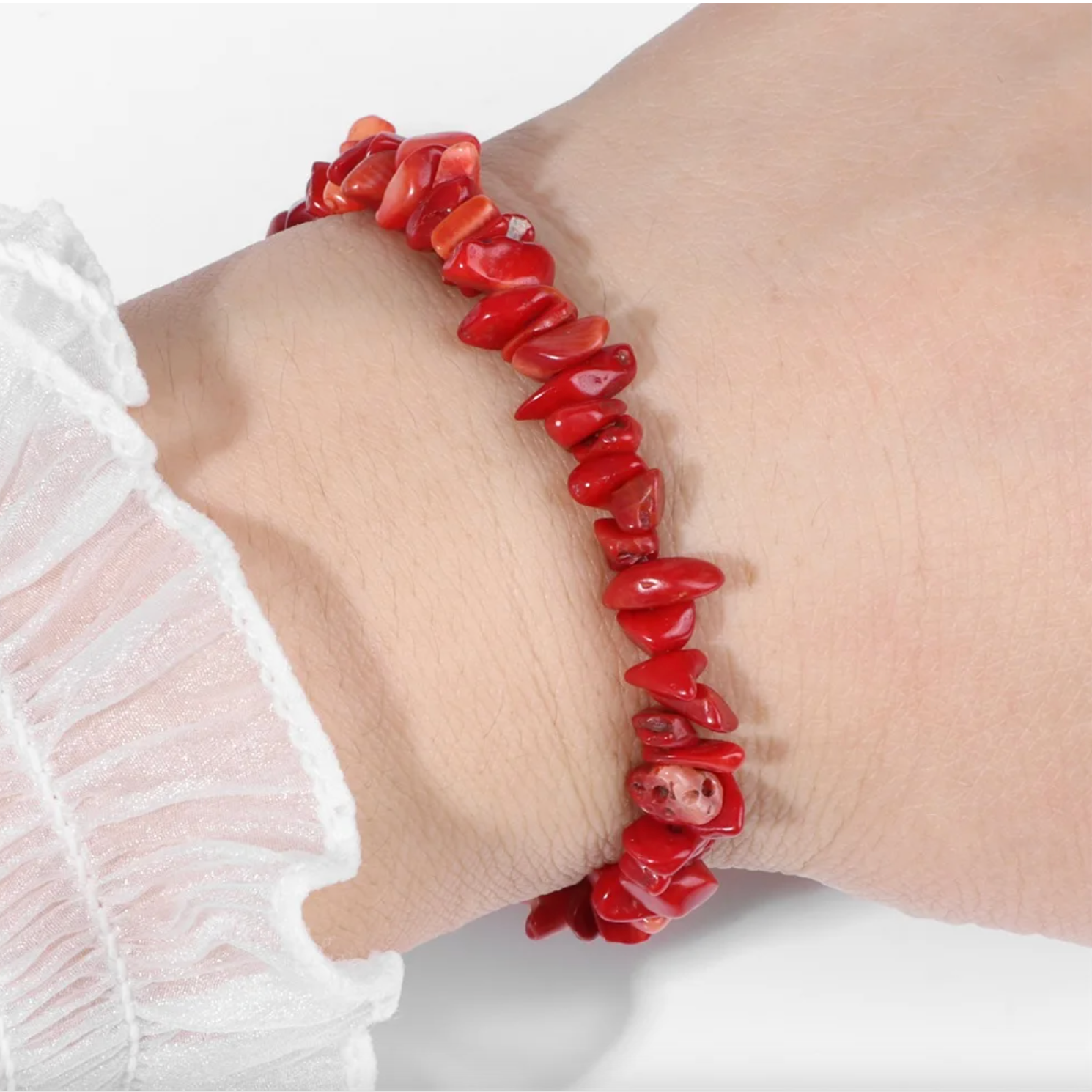 Elegant Red Coral Bracelet | Perfect for everyday wear