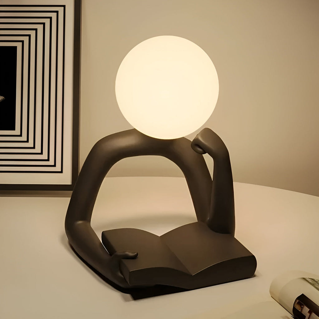 LuxLume Refined Designer Table Lamp – Modern Art with Atmospheric Lighting