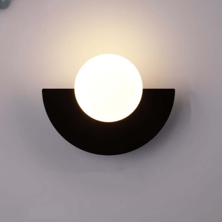 Northern Lights Charm - Half-Moon Metal Wall Lamp