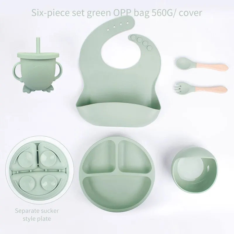 SiliconeBaby Set – Complete 6-piece Feeding Set for Babies