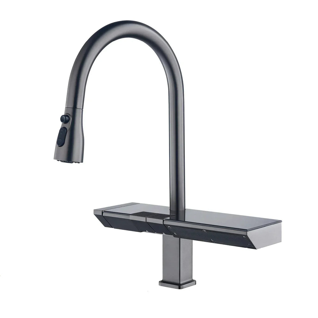 GleamFlow – Stylish Digital Kitchen Faucet in Chrome