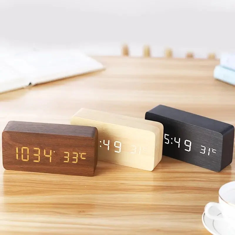 WoodTime – Natural Wooden Digital Clock