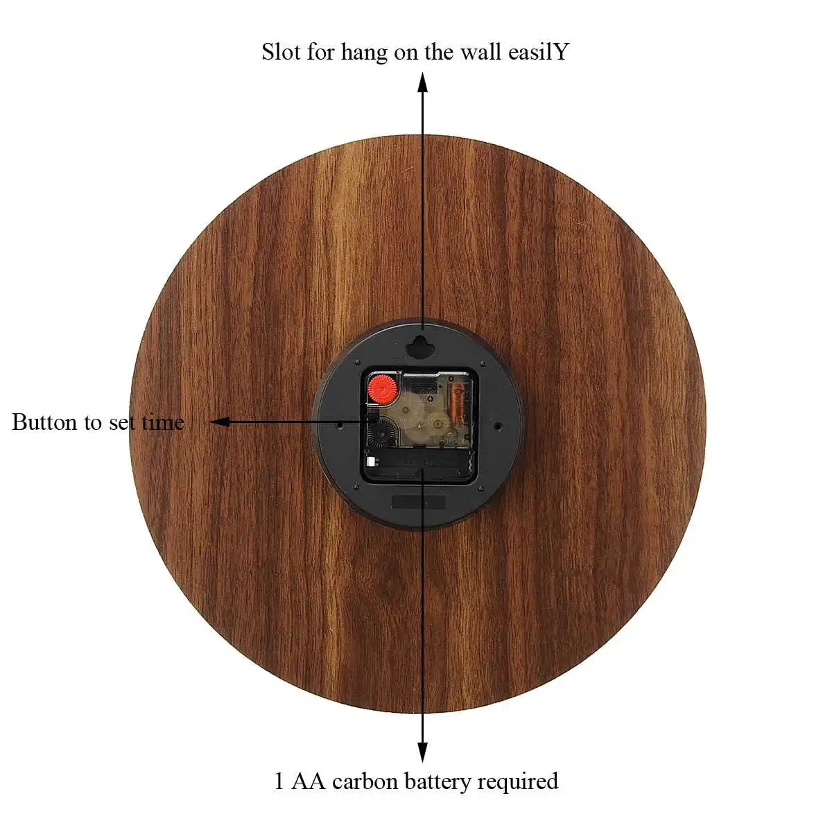 GlowClock – Luxury Wooden Wall Clock with Night Light