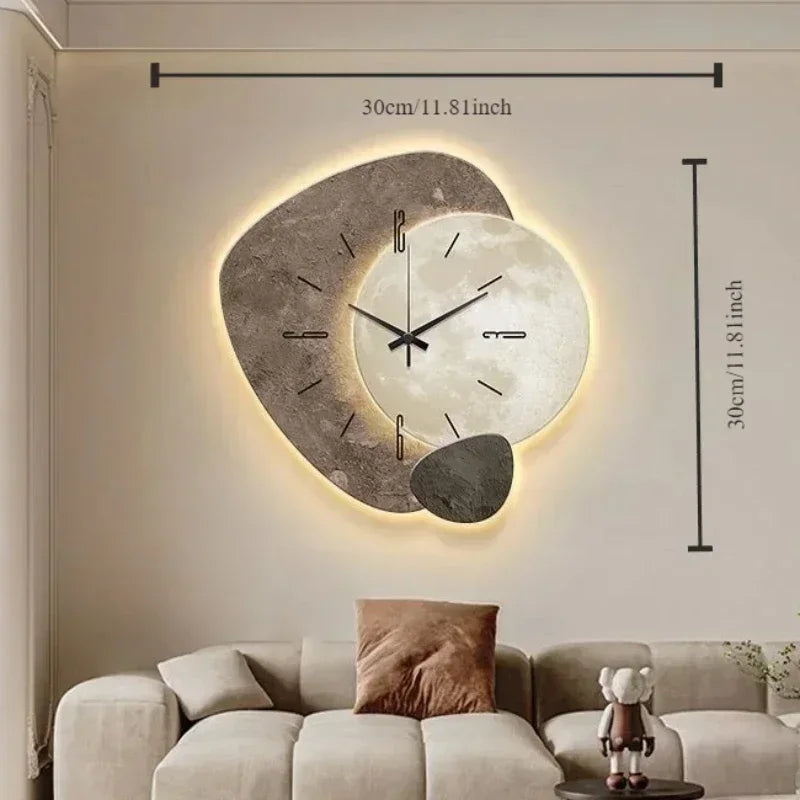 CreamWind Clock – Stylish Modern Wall Clock with LED