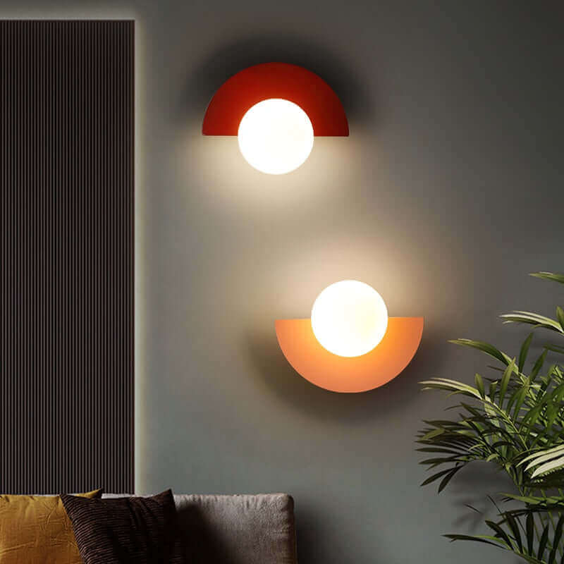 Northern Lights Charm - Half-Moon Metal Wall Lamp