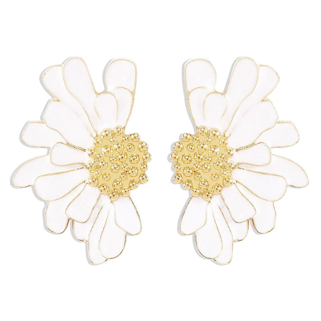 BloomGaze Earrings - Statement Gold Petal Earrings