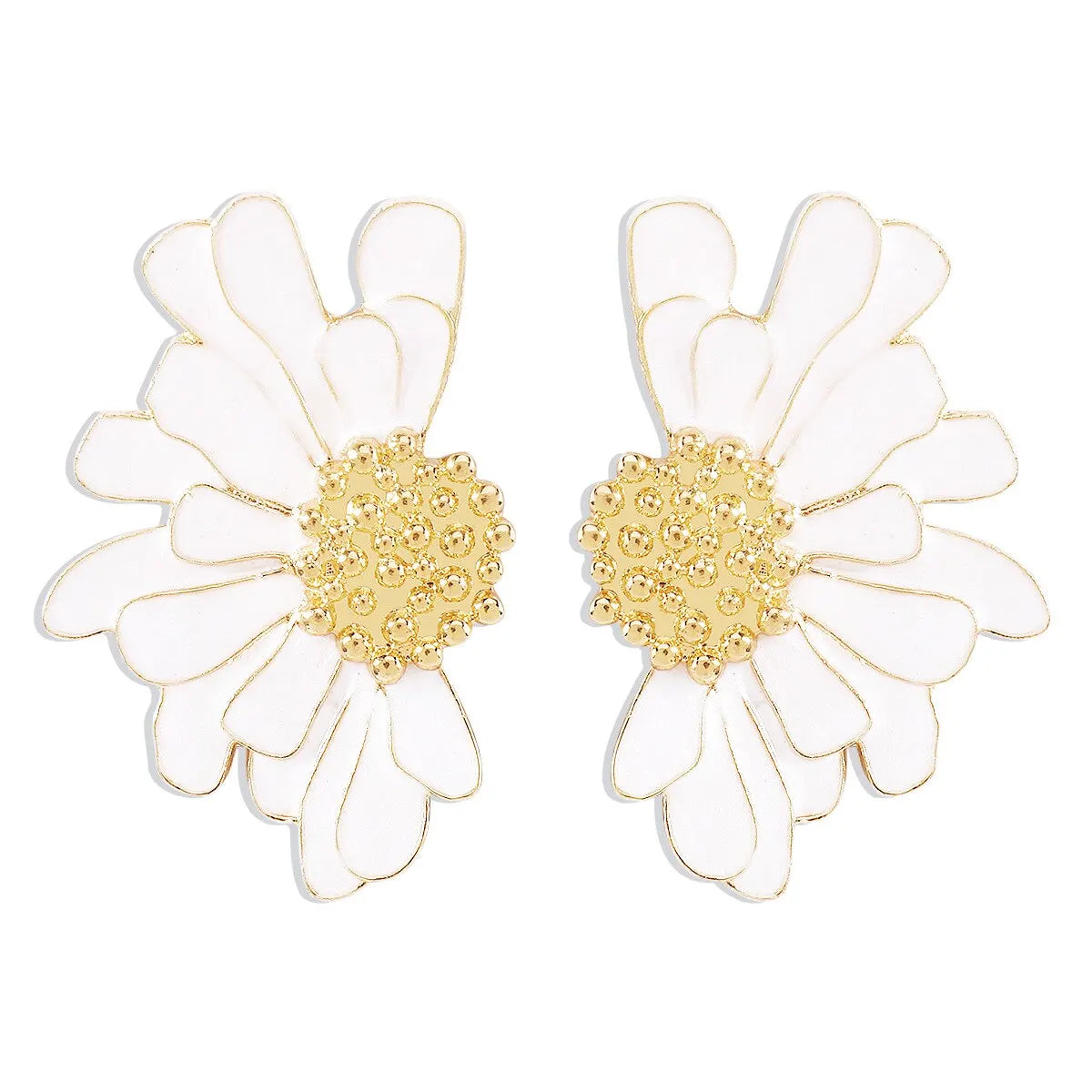 BloomGaze Earrings - Statement Gold Petal Earrings