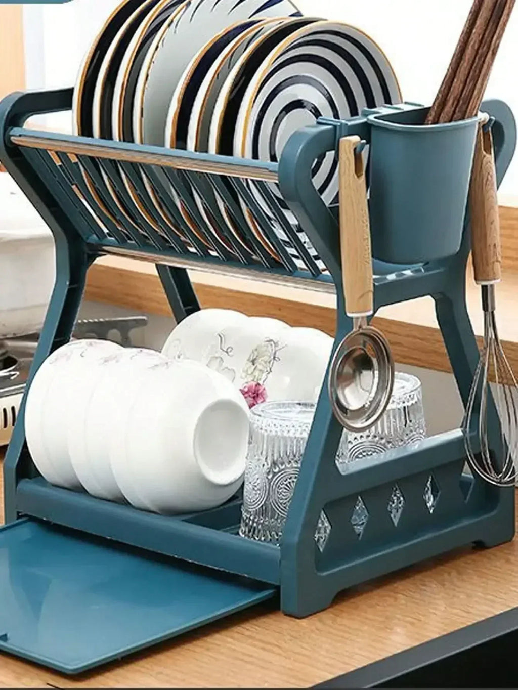 RackMaster - Elegant Foldable Dish Drying Rack for the Kitchen