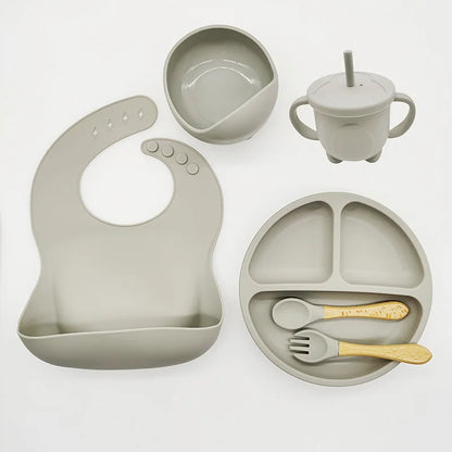 TinyBites – Stylish Silicone Baby Feeding Set