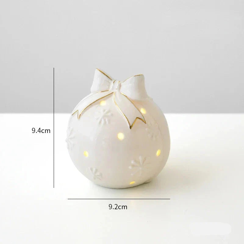 Magical Christmas Decoration - Light-Up Ceramic Snowman for Festive Decor