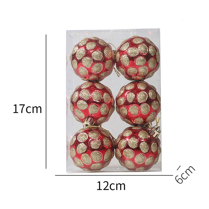 Charming Christmas Decoration - Elegant Snowflake Christmas Baubles Set of 6
